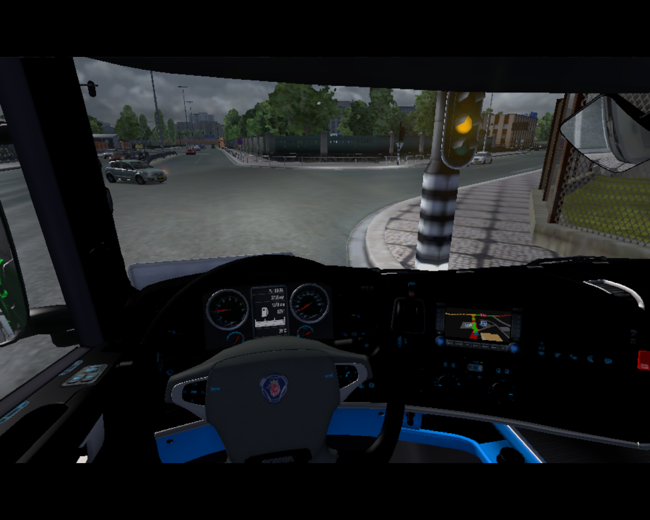 Scania_interior_blue_by_FANATnn mod [2012.ETS2]